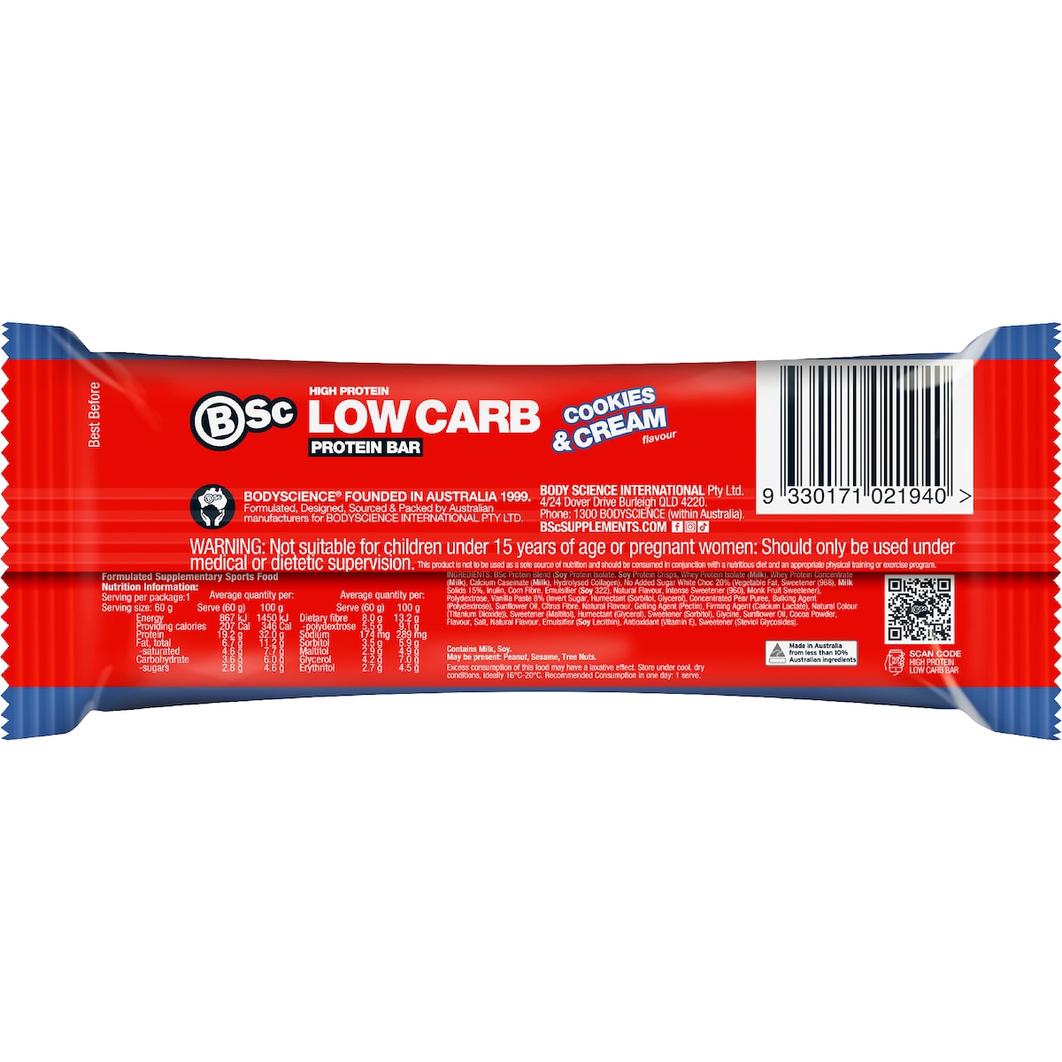 BSC LOW CARB PROTEIN BAR