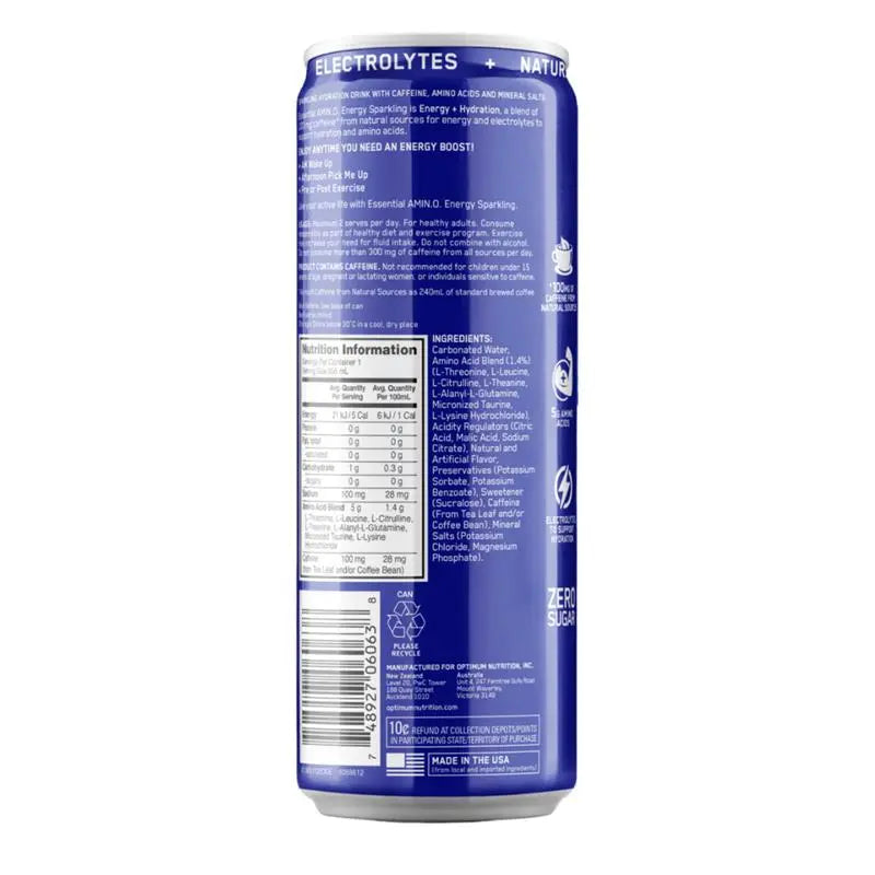 OPTIMUM NUTRITION SPARKLING AMINO ENERGY